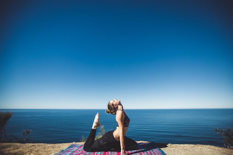 Woman Practicing Pilates